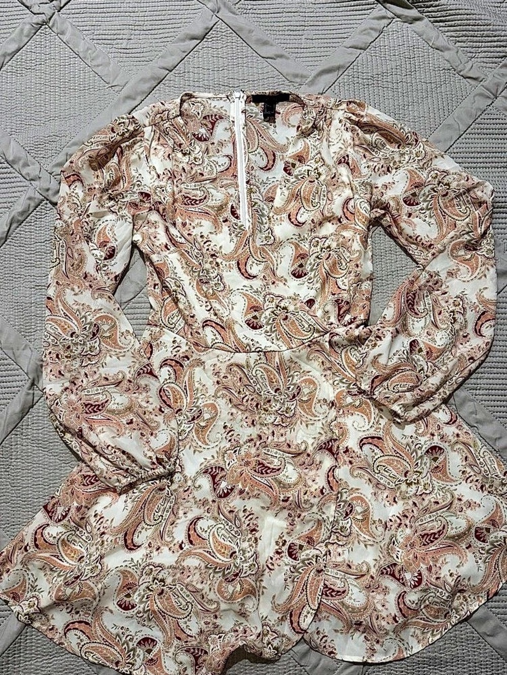 Forever 21 Printed paisley mini dress with Layered bottom